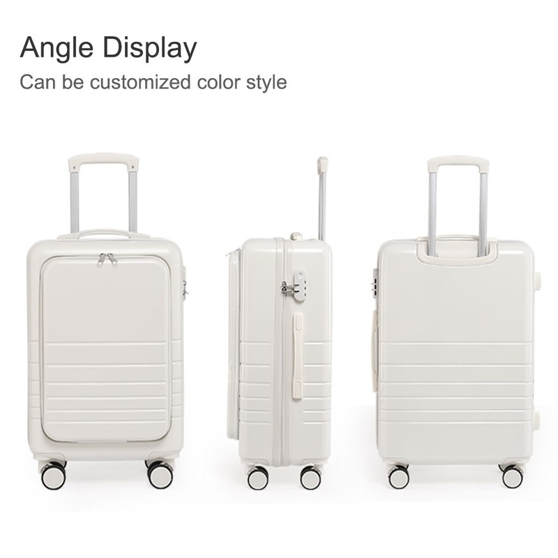 Custom 5 Pieces Front Open Suitcase Hardshell Lightweight White 4 Wheels Travel Bag Luggage Sets – 5 Pieces Luggage Sets and Front Pocket Suitcases price