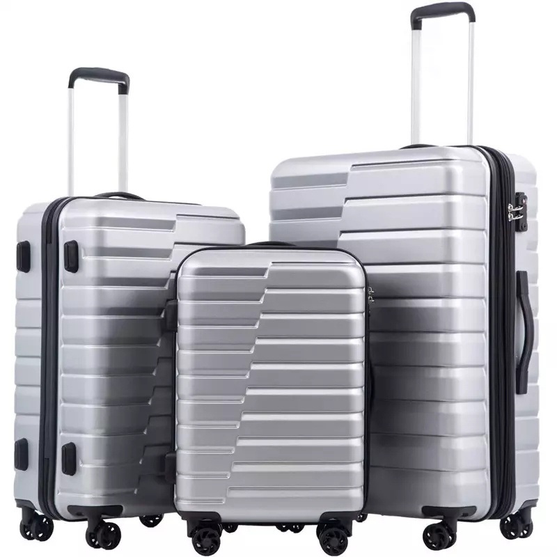 Custom Logo OEM 3 Piece Set Carry on ABS+PC Spinner Trolley Luggage Suitcase with Lock – Trolley Luggage Suitcase with Lock and Rolling Trolley Suitcase price