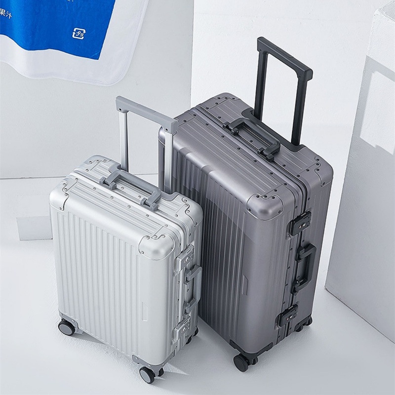 Large Travel Luggage Durable Made Stainless Aluminum Alloy Luxury Suitcase – Aluminium Luggage and Tsa Lock Luggage price