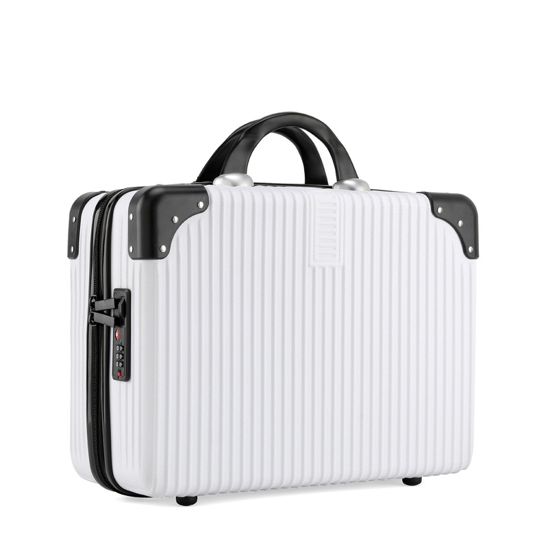 Cute 2 Piece Luggage Sets Travel Carry on Suitcase for Women with Spinner Wheels, Pearl White – Cosmetic Case and Makeup Case price
