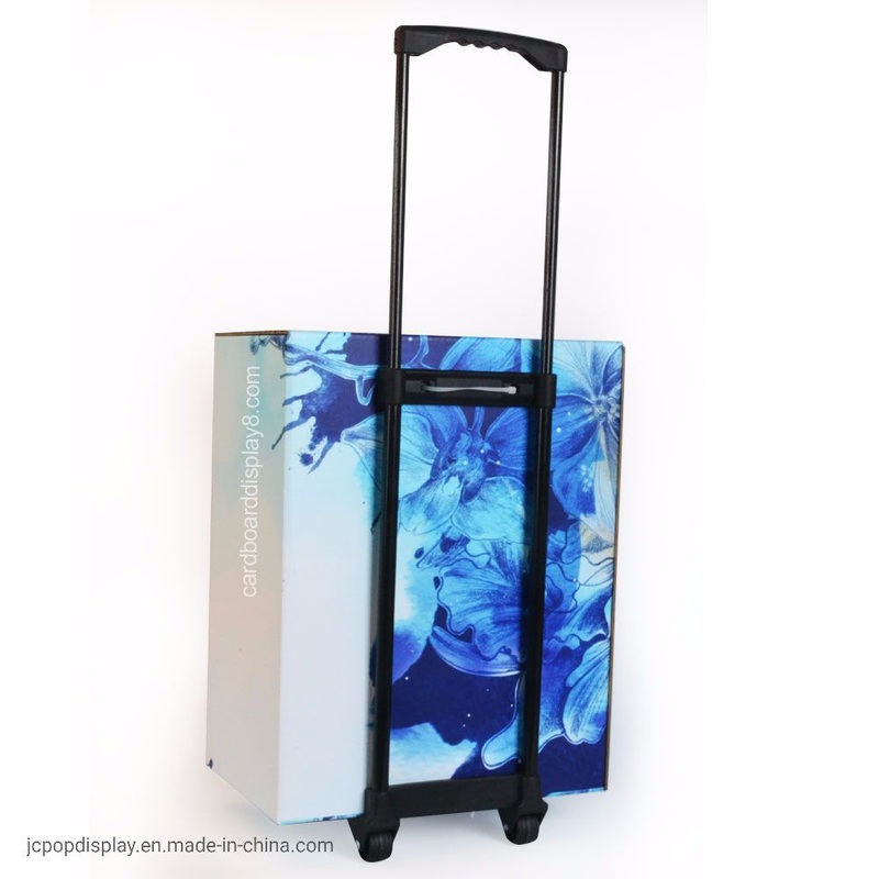 Folding Box Trolley on Wheels / Cardboard Trolly Boxes – Recycle Cardboard Luggage Trolley and Folding Paper Trolley Box for Exhibition price