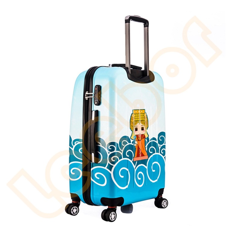 Retro Printing High Quality Large Capacity Rolling Luggage Travel Suitcase – Suitcase and Travel Suitcase price