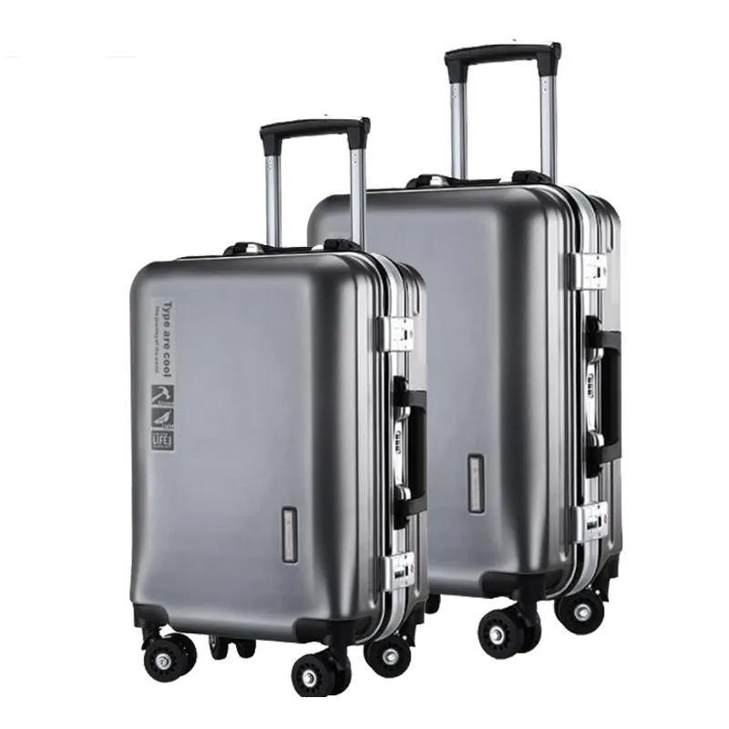 Yx16897 Wholesale Manufacturer Aluminum 3 PCS Luggage Trolley Bags Suitcase Luggage Set ABS Suitcases – Custom Logo and Aluminum Frame price