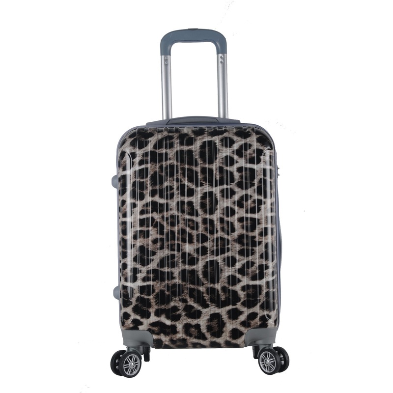 Leopard Print Fashionable Trolley Luggage Factory Price Luggage Set – Luggage Set and Print Luggage price