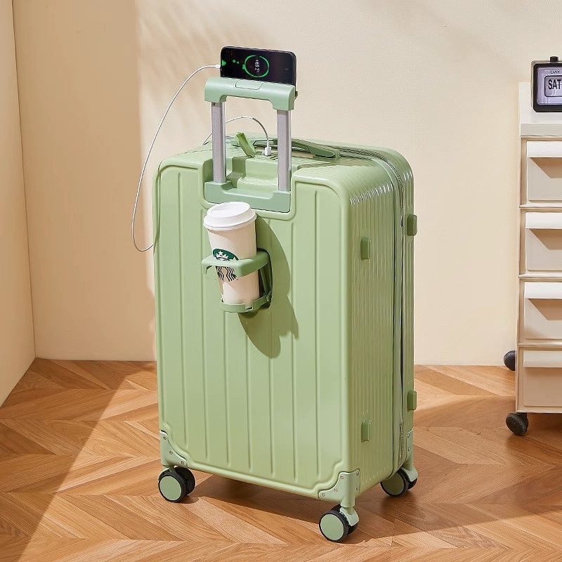 Multi-Functional Suitcase Mother and Son Luggage Set with USB Port – Trolley Luggage and with Cup Holder price