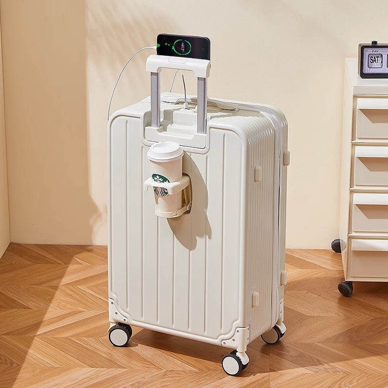 Yx16781-Factory Direct Sale Maleta Business Suitcase Travel Suitcase with USB Charger Port and Cup Holder – Suitcase Luggage and Travel Suitcase price