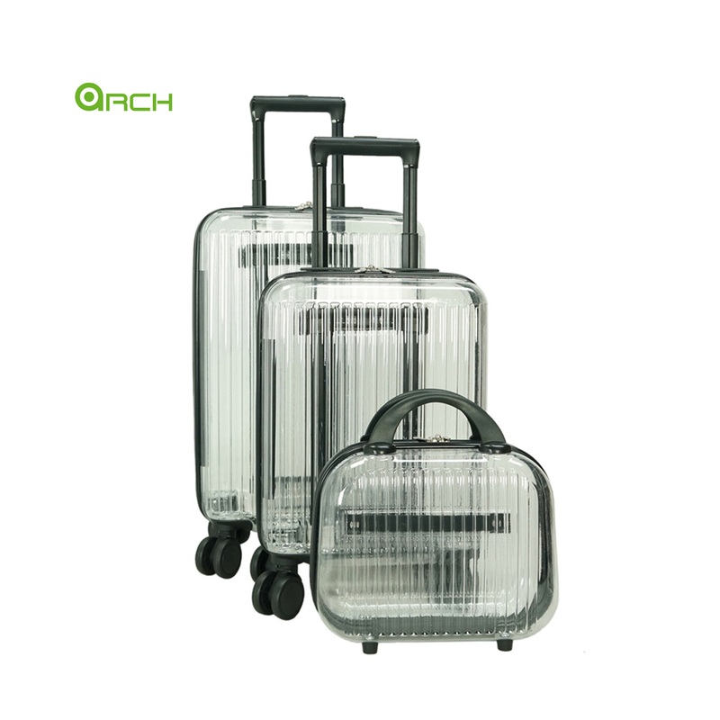16 20 2PCS Set Transparent Fashion Luggage with Integrated Tsa Travel Trolley Case – Luggage Bag and Trolley Bag price