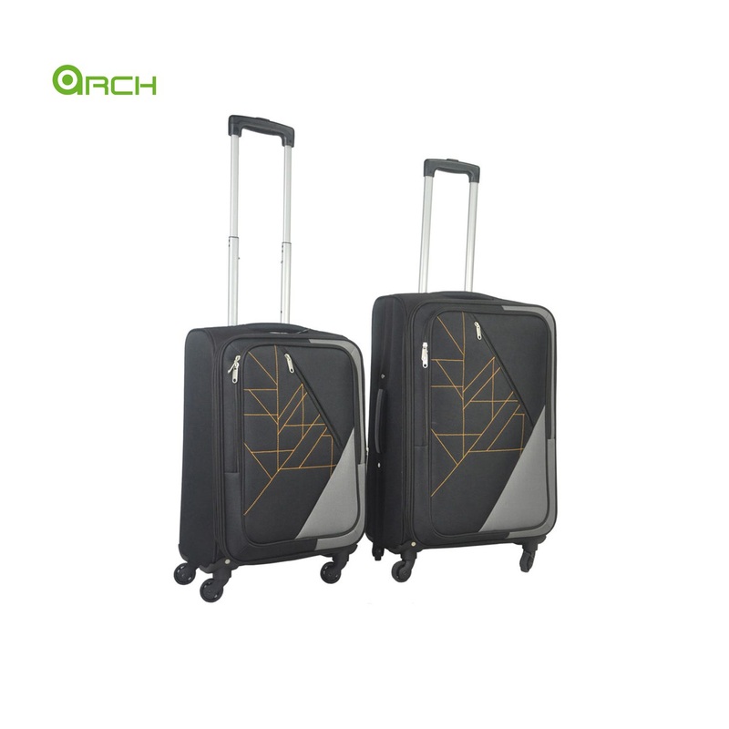 20 24 28 3PCS Set 600d Polyester Material Trolley Case with Two Front Pockets Spinner Wheels Internal Trolley System – Luggage Bag and Light Case price