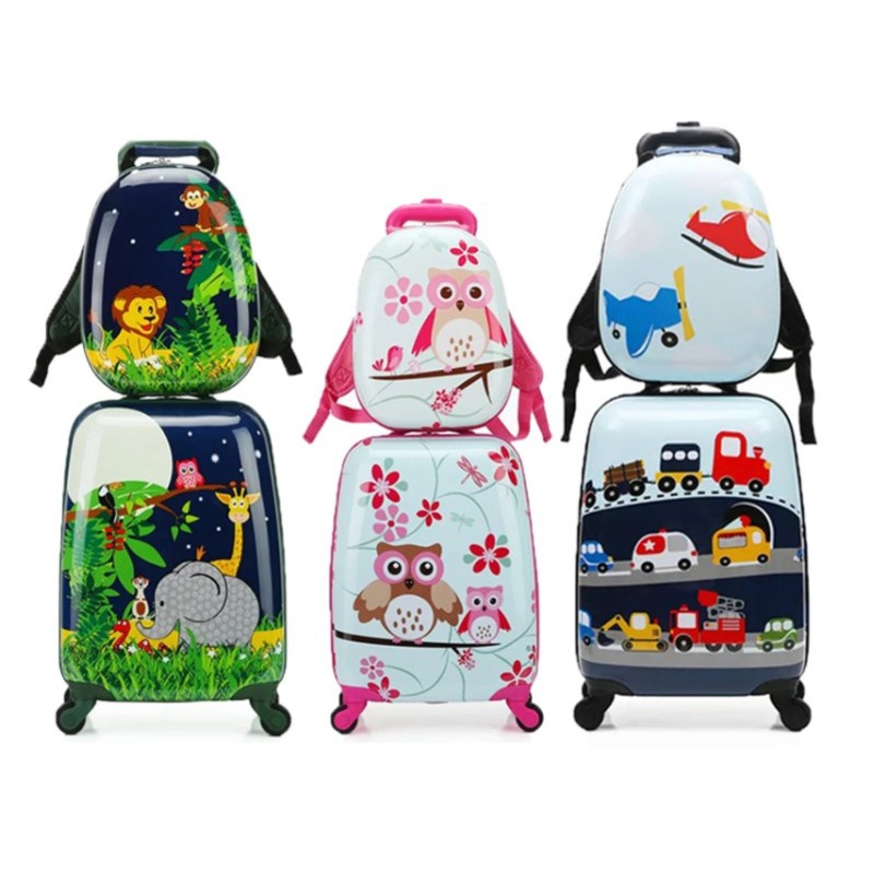 2021 New Kids Travel Suitcase Spinner Wheels Rolling Luggage Carry on Cabin Trolley Luggage Bag Cute Child Gift Bag Case – Luggage and Trolley price