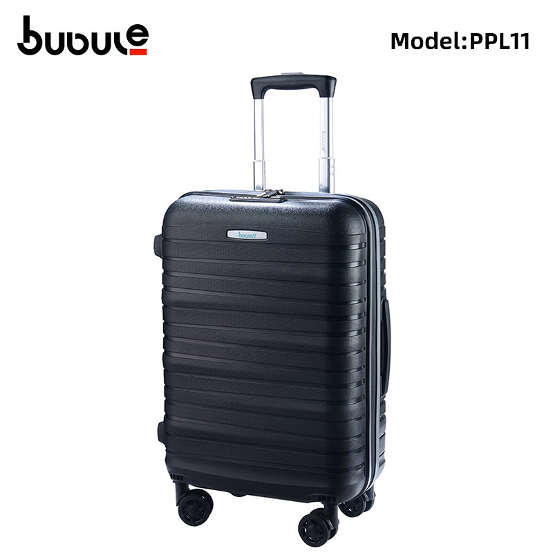 Bubule PP Material 3PCS High Quality Classic Luggage (Set) with Tsa Lock Spinner Wheels Ppl11 – Black Suitcase and Best Hard Shell Luggage price