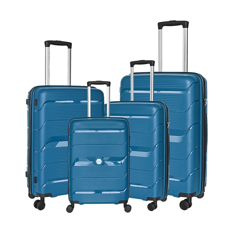 Bubule Unisex Style PP Material Travel Trolley Luggage 4 PCS High Quality Hard Luggage (set) – PP Trolley Luggage Set and Suitcase Set Sale price
