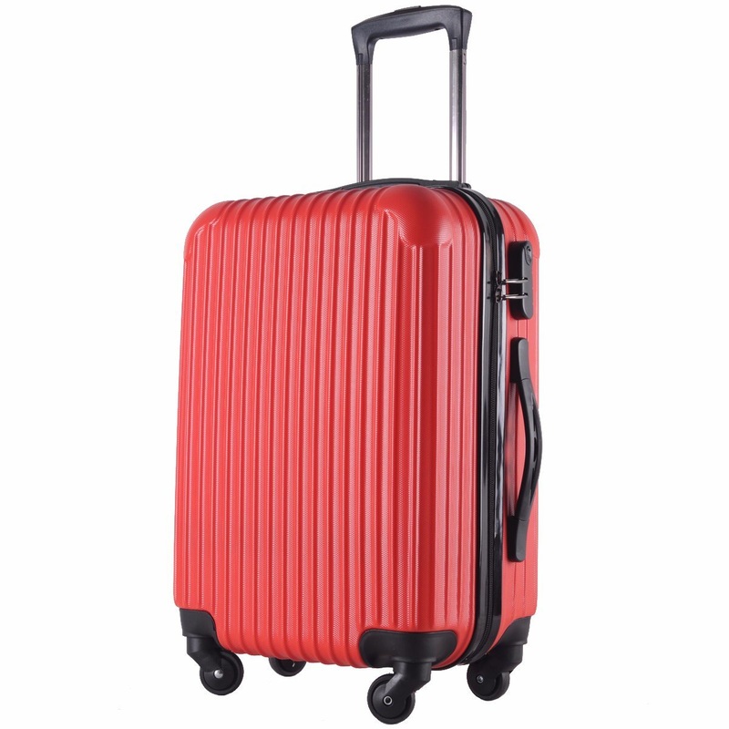 Red Bright Colors Durable Travel Luggage Factory Price Trolley Suitcase – ABS Luggage and Trolley Suitcase price
