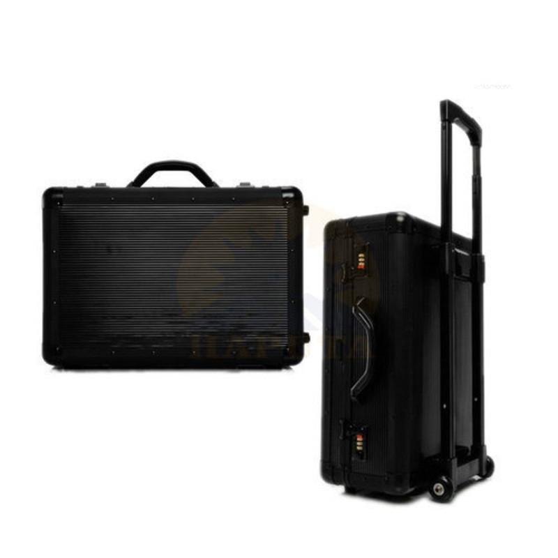 Rolling Trolley Black Aluminum Pilot Box (HP-3205) – Aluminum Box and Luggage Suitcase price
