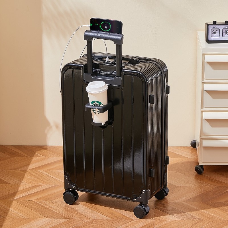 Yx16781 New Design Suitcase with USB Port Cup Holder and Universal Wheels – Waterproof and Luggage price