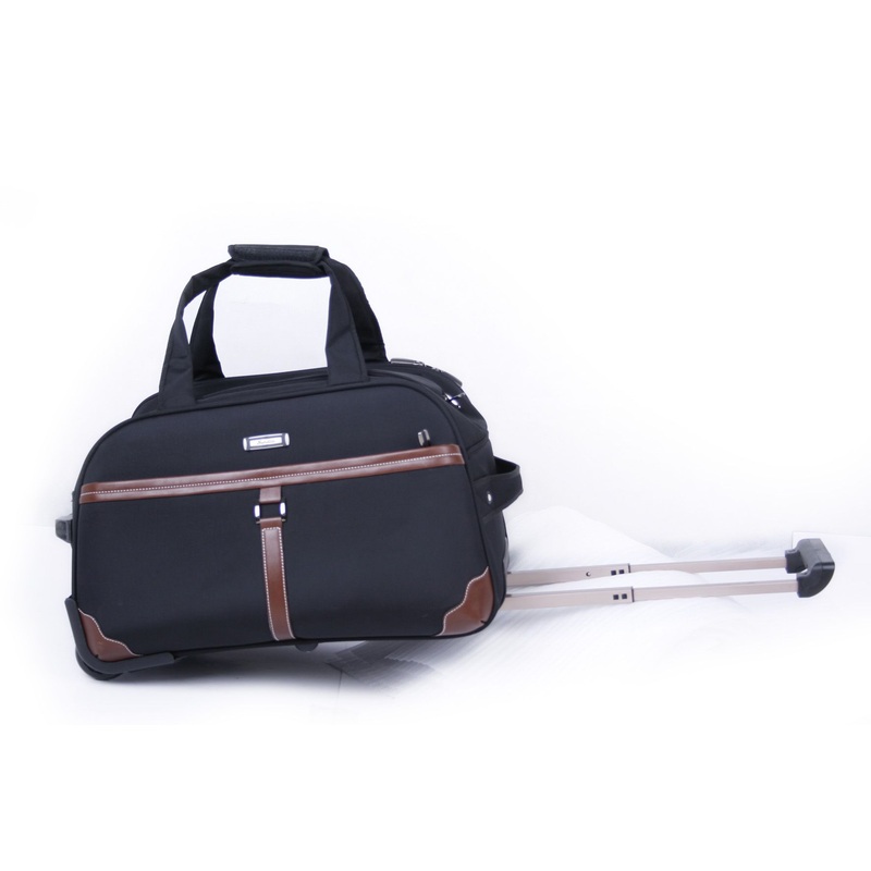 Black Color Duffle Bag Traveling Bag Duffle Luggage Rolling Duffle Wheels Bag – Trolley Bag and Trolley Cases price