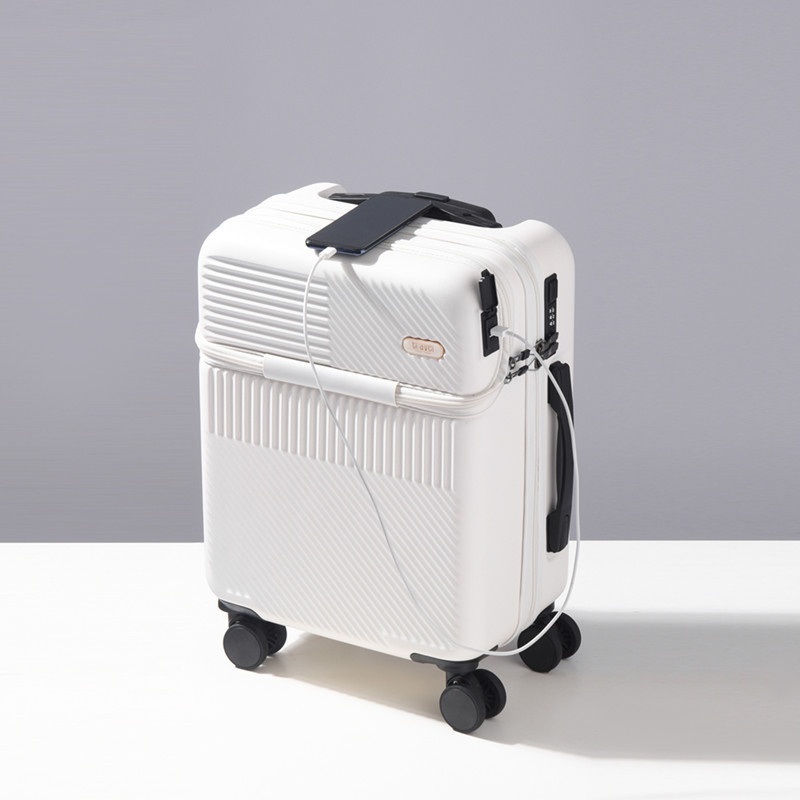 Multi-Functional Front Opening Luggage Suitcase with USB Charger Port – Front Open Luggage and ABS+PC Case price