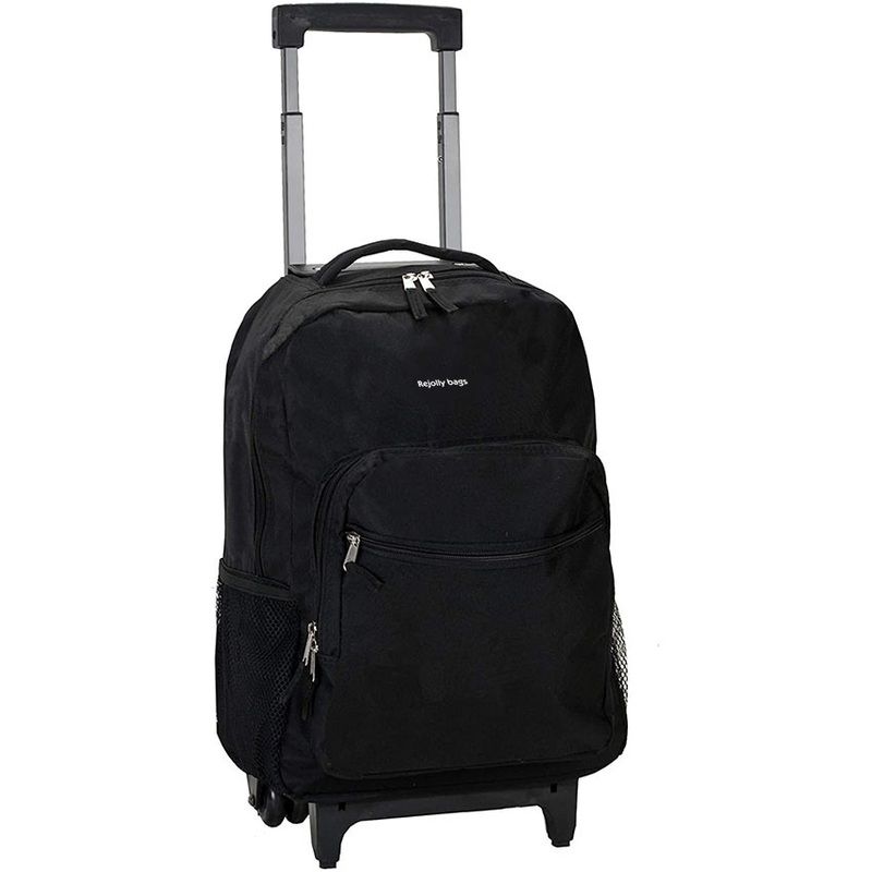 Wholesale High Quality Rockland Double Handle Black Rolling Backpack – Roller Bag and Rolling Bag price