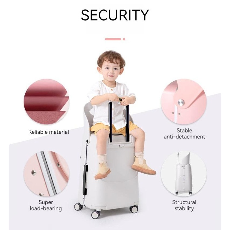 Baby Seat Luggage Ride on Luggage for Kids PC Material Trolley Travel Luggage with Seat for Child Travel Kids Suitcase Luggage Project Baby – Baby Seat Luggage Ride on Luggage and Tsa Lock PC Luggage Hardshell Luggage Suitcase price