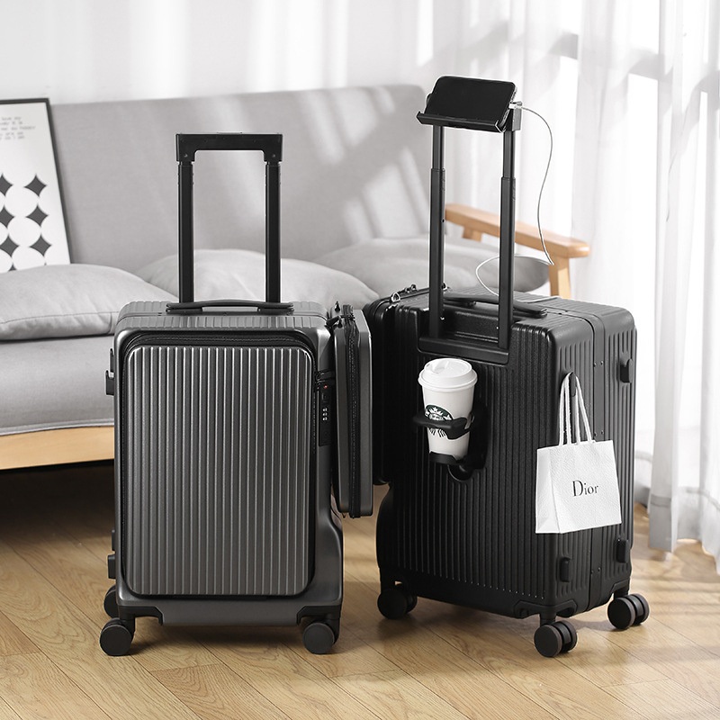 Front Opening Aluminum Frame Custom Travel Suitcase Luggage – Suitcase and Stock Luggage price