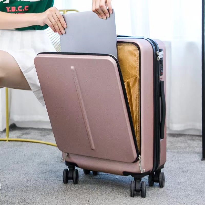 High Quality Front Open Laptop Pocket Designer Luggage Bag, Airplane Trolley Case Smart Suitcase PP /ABS/ PC Travel Luggage – Front Open Laptop Pocket Luggage Bag and Airplane Trolley Case Smart Suitcase price
