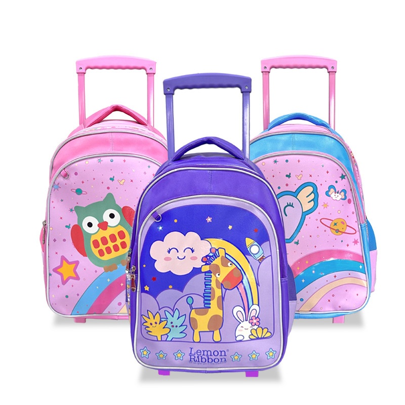 Back to School Student 3 in 1 Trolley Backpack with Lunch Bag and Pencil Case for Kid – Trolley Backpack and Pencil Case price