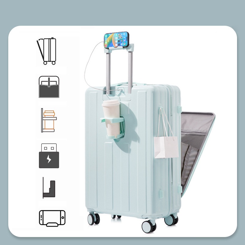 Female Student Front Opening Large Capacity Custom Travel Suitcase Luggage – Suitcase and Stock Luggage price