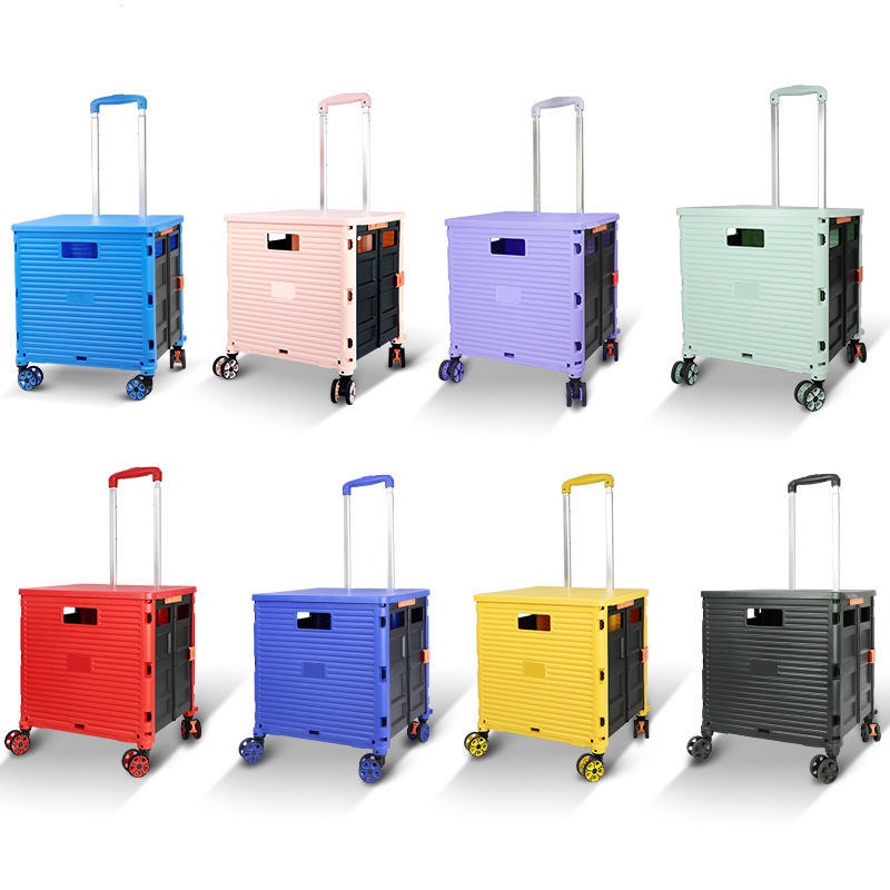 Plastic Folding Shopping Cart Trolley Foldable Shopping Crate Trolley Wholesale – Plastic Folding Shopping Cart and Plastic Folding Shopping Trolley price