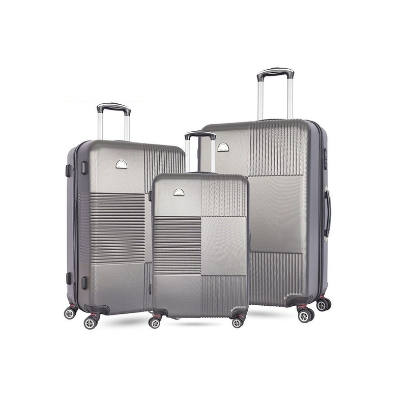 Wholesale 20 24 28 3 Pieces 8 Wheels Travel ABS Suitcase Hard Shell Luggage Set – ABS Luggage Set and 3 Pieces Luggage Set price