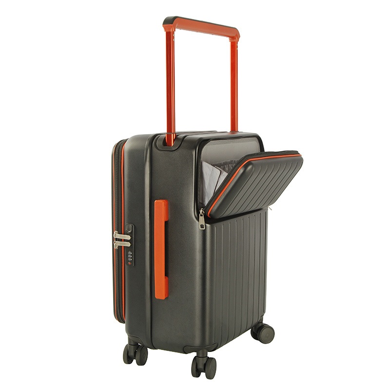 Young Fashionable Multifunctional Front Open Suitcase Travel Bag with USB Charger and Cup Holder Luggage – Luggage and Front Open Luggage price