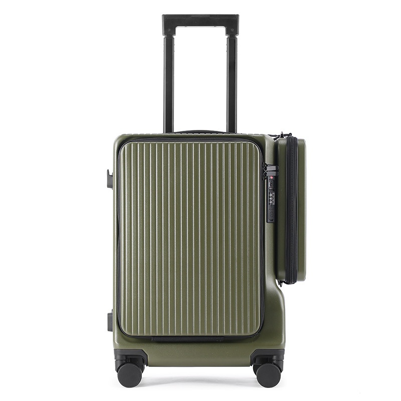 20-Inch Small Carry-on Aluminum Frame Trolley Suitcase Front Opening Multi-Functional Integrated Luggage Mother-Child Travel – Suitcase and Travel Suitcase price