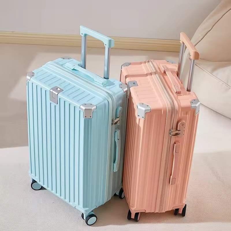 Large Luxury Aluminum Frame Travel Suitcase Multi-Functional Anti-Theft Luggage Suitcase with Cup Holder USB Charging Port – Suitcase and Luggage Set price