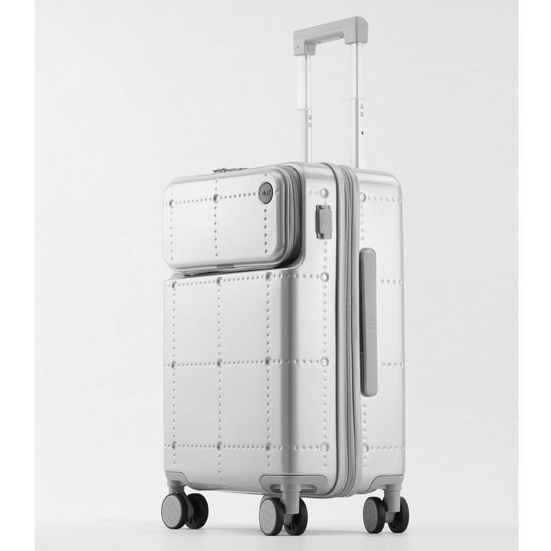 Stylish Large 4-Wheel Carry-on Spinner Luggage Elegant Business Suitcases Tsa Lock Front Opening Multi-Functional ABS+PC Suitcase – Suitcase and Travel Suitcase price