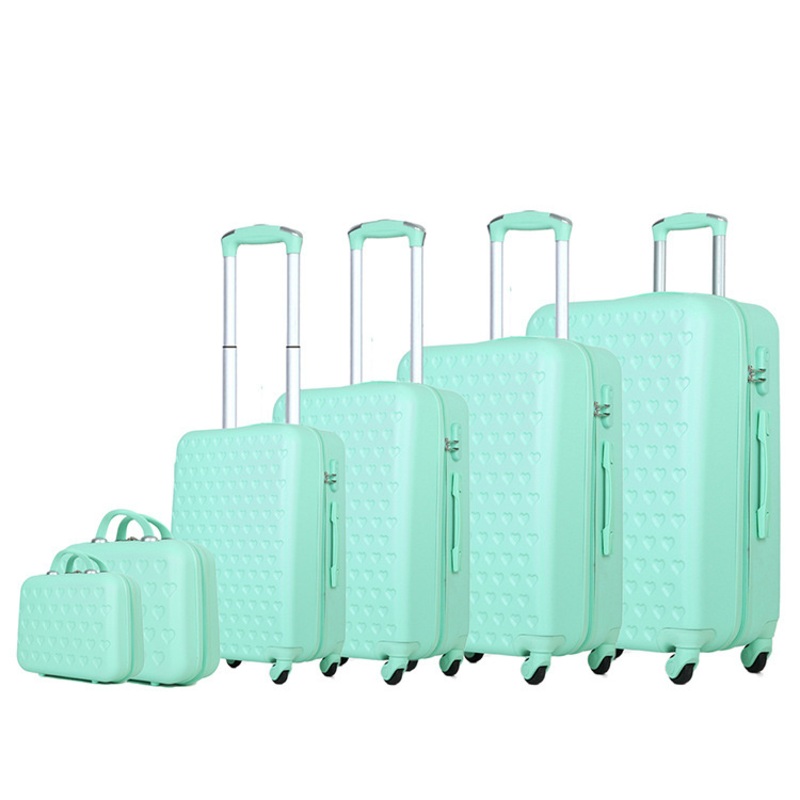 Love Heart Pattern Carry on Zipper ABS 20 Inch Suitcase Travel Luggage – Trolley Bags and Trolley Case price