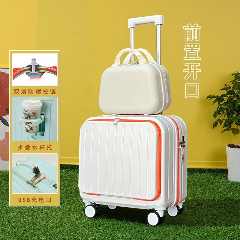 New Customized Luggage Solid and Smooth 18inch Luggage Set Cart Childrens Small Boarding Boxes Luggage with Bag – Suitcases and Luggage price