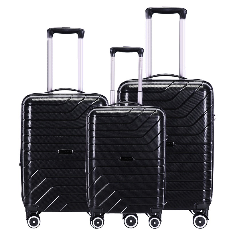 100% PP (Polypropylene) Impact Resistant Lightweight Silent Wheels Travel Trolley Luggage of 3 PCS Set – Luggage and Trolley Luggage price