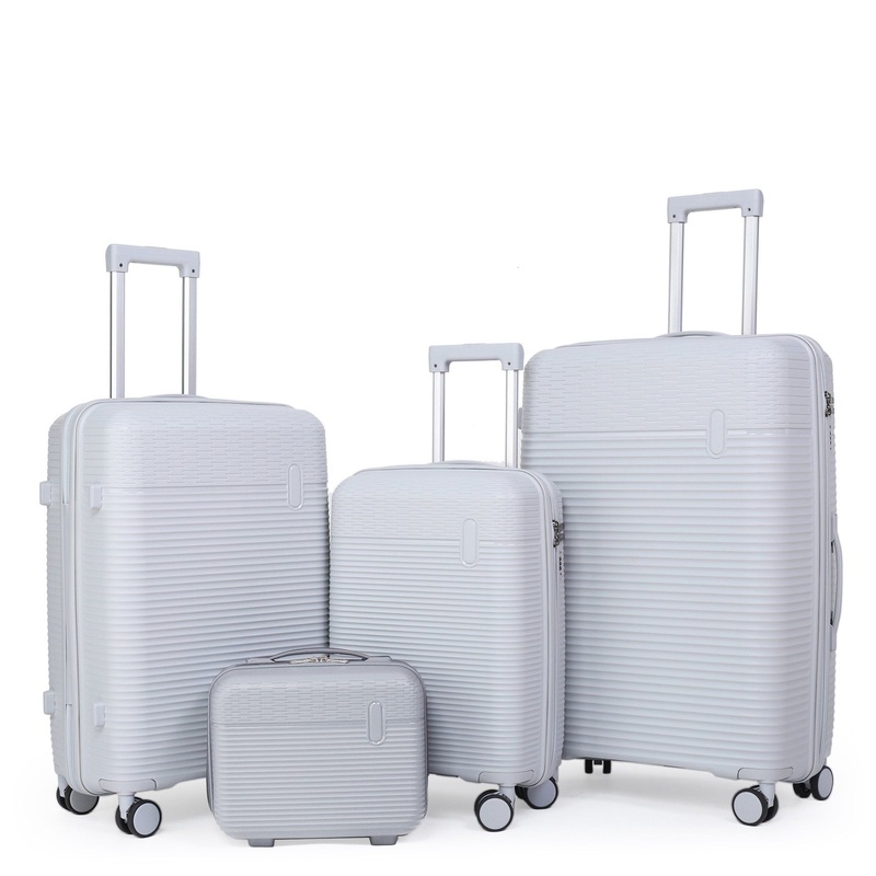 4-Piece PP Hardside Trolley Luggage Set Wholesale Travel Suitcase Collection with Big Capacity – PP Luggage and Trolley Luggage Set price