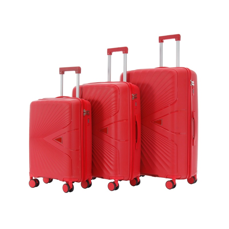 Best Price PP Luggage Set 3 Pieces Wear Resistant Materials Travel Trolley Cases – PP Luggage and Trolley Luggage price