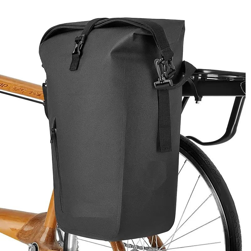Custom Logo Multifunction 25L Durable Waterproof Tarpaulin Outdoor Bicycle Pannier Backpack with Quick Release Bracket – 25L Backpack and Durable Tarpaulin price