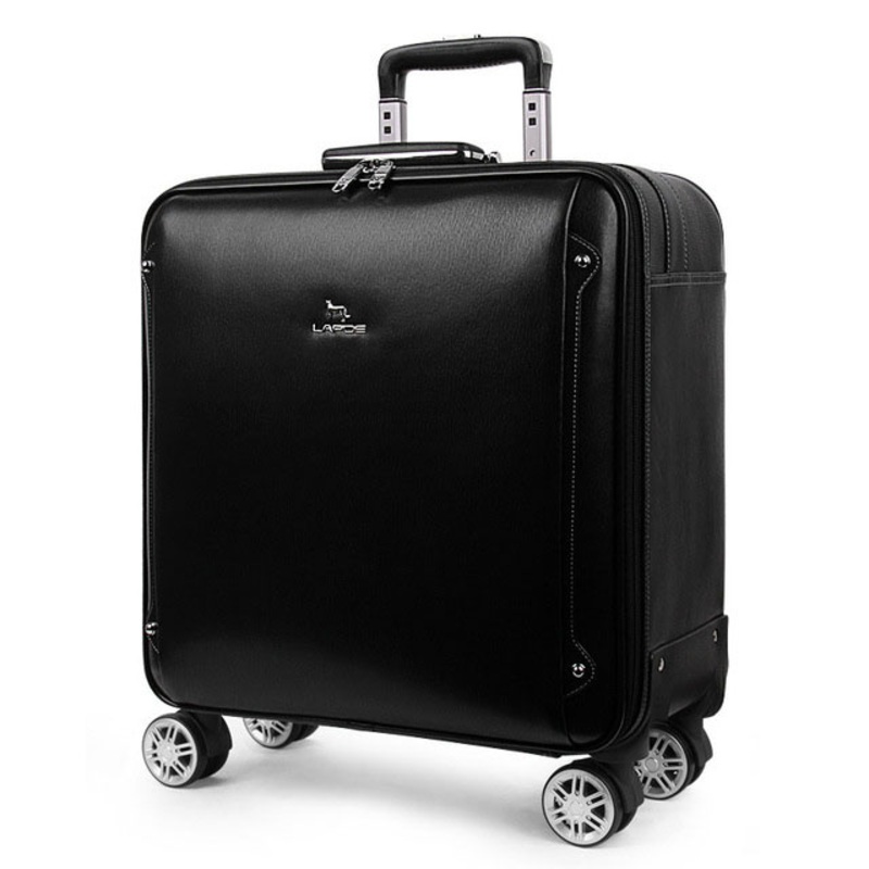 Genuine Top Layer Leather 16 20 Inch Built-in Wheels Trolley Business Travel School Luggage Boarding Suitcase Bag Case (CY3333) – Trolley Case and Wheeled Case price