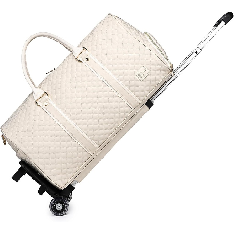 Large Waterproof Duffle Luggage Travel Bag Trolley Carry on Rolling Duffel Wheeled Bags with Shoes Compartment – Large Bags and Waterproof Bag price