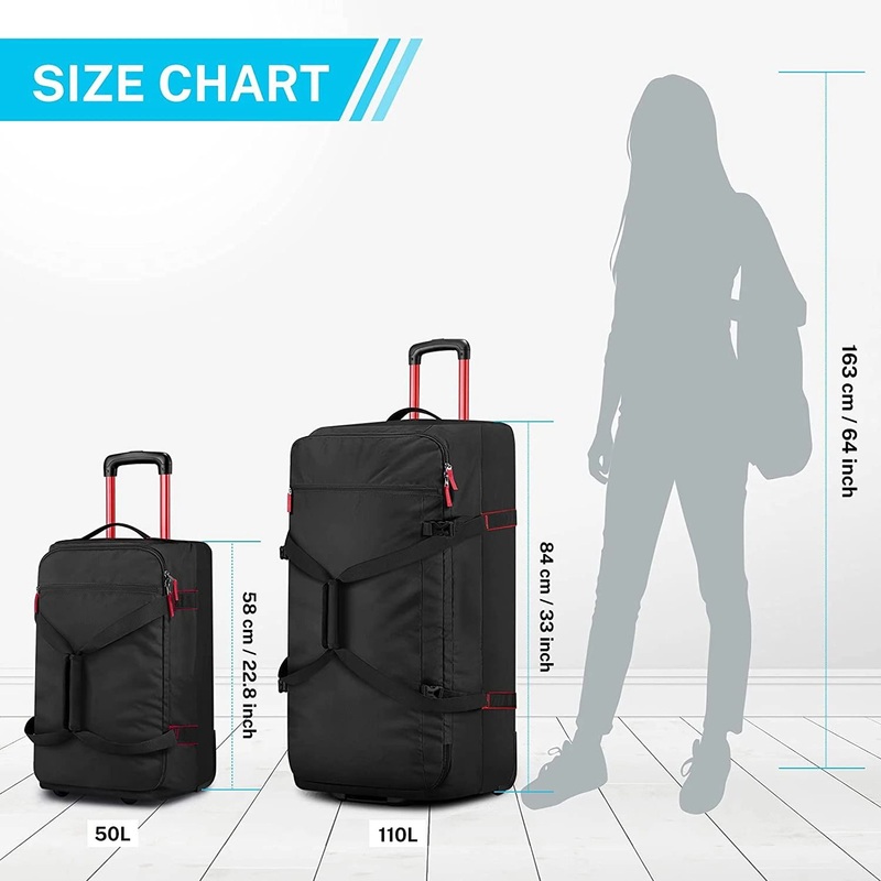Large Wheel Rolling Trolley Luggage Travel Duffel Bag – Trolley Backpack and Bolso price