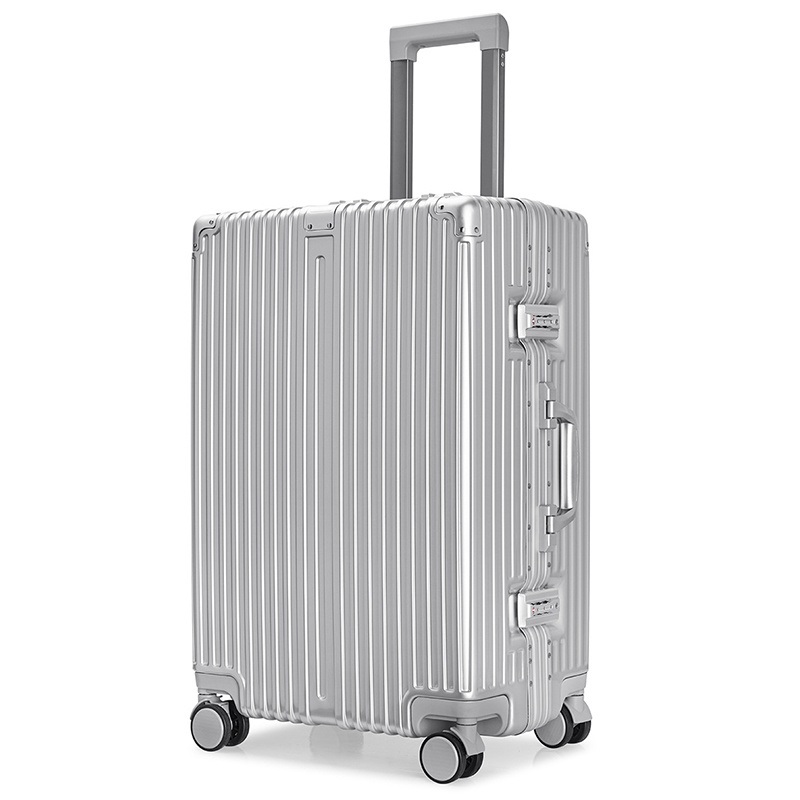 Metal Aluminum Striped 5PCS Trolley Luggage Bag Suitcase Travel Luggage Set – Trolley Bags and Trolley Case price