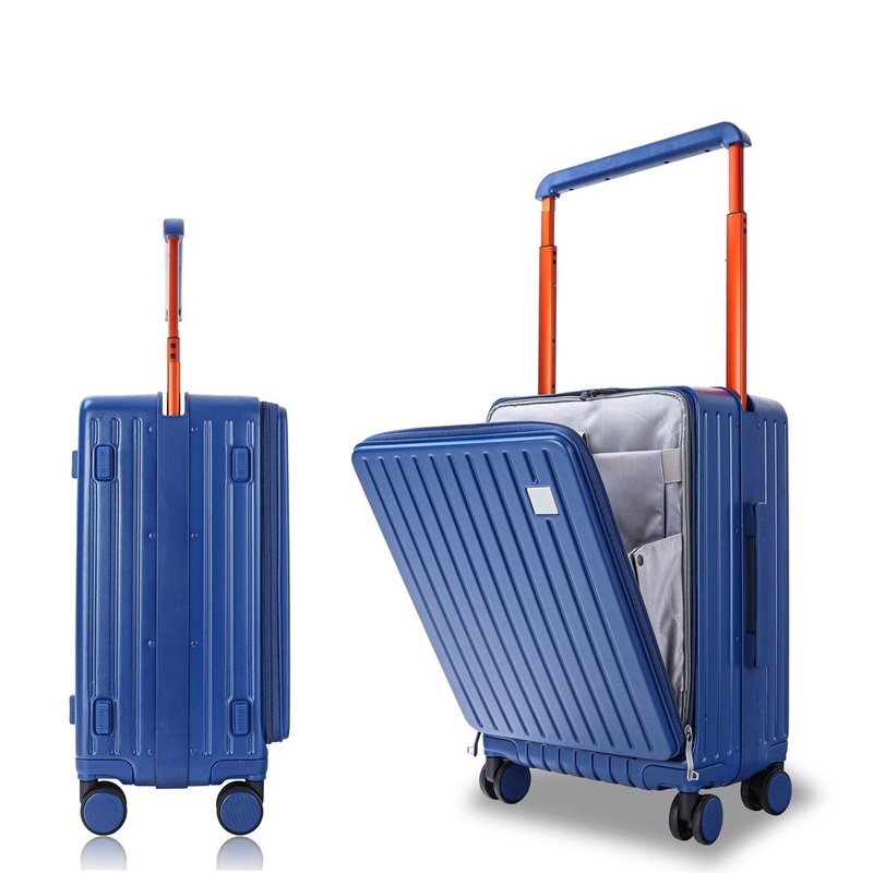 New Style Front Opening Luggage with Computer Compartment Customized Logo Boarding Case – Factory Wholesale Cheap Luggage and Lightweight PC Luggage price