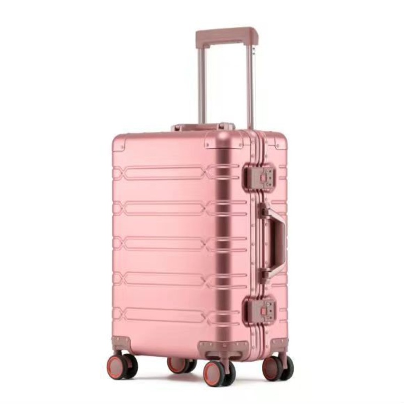 Top Quality Hardshell Fully Aluminum Wheeled Trolley Rolling Luggage Business Travel Draw-Bar Boarding Suitcase Case – Wheeled Case and High Quality Case price