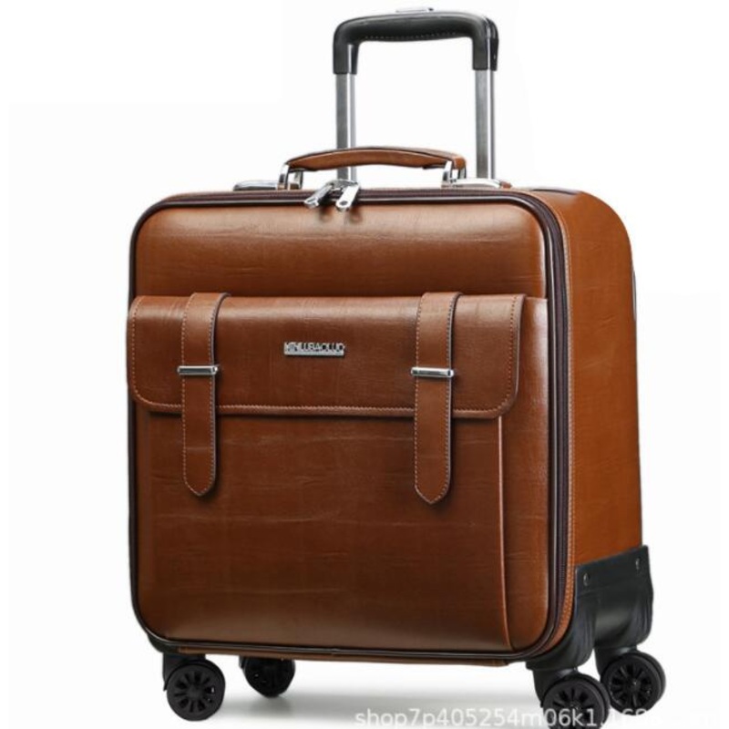 Case PU Leather Trolley Case Make up Bag Cosmetics Suitcase – PU Suitcase and Light Weight Luggage price