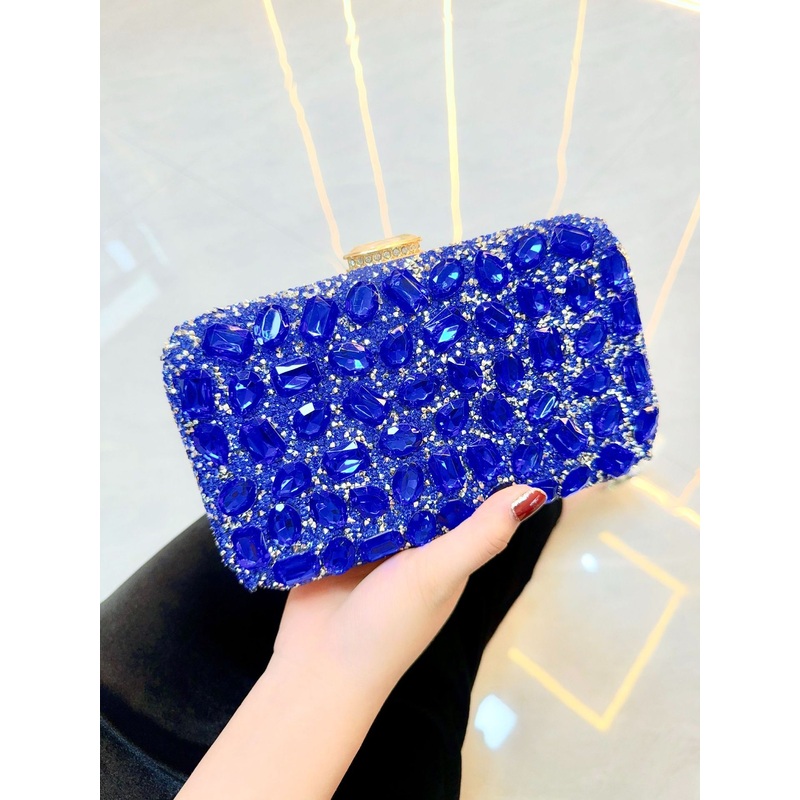 Colorful Ladies Evening Bag Diamond Handbags Women Banquet Dinner Clutch Bag Chain Small Square Bag – Hand Bag and Shoulder Bag price