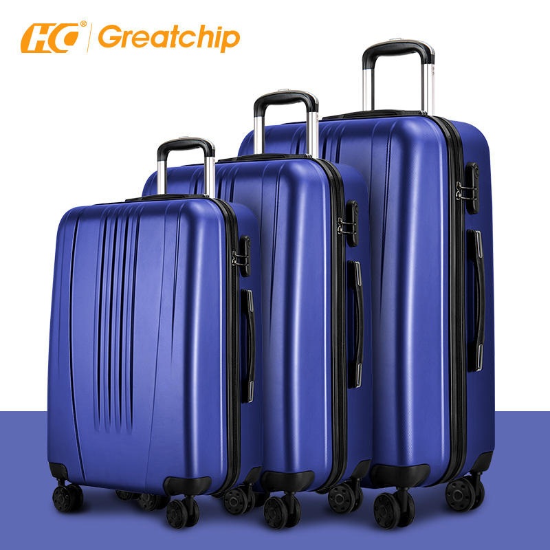 Customized ABS Hard 3 Piece New Mold Trolley Case Hard Shell Cabin Travel Suitcase Luggage Set Trolley Bag – Bags and Suitcase price