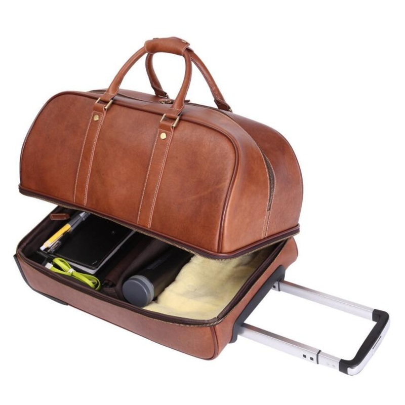 PU Leather Cosmetic Suitcase with Gold Metal Handle – PU Leather Suitcase and PU Luggage price