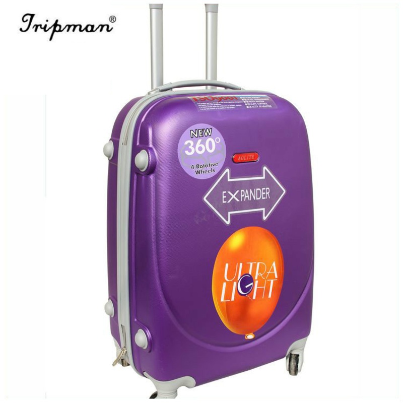Purple Travel Suitcase Hardside Spinner Trolley Expandable Luggage – Trolley Luggage and ABS PC Luggage price