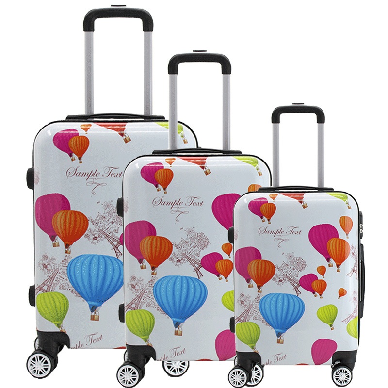 Fashion Factory Price Printing Trolley Travel Luggage Bag with Balloon Image – Luggage and Trolley Luggage price